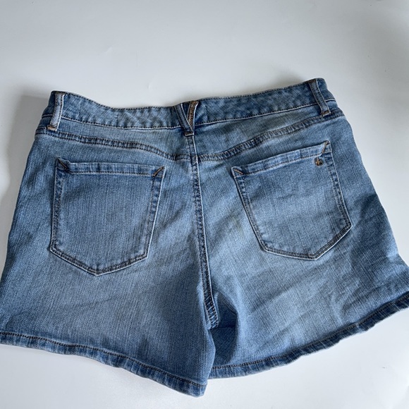 Jessica Simpson Low Rise Forever Short Shorts Blue  Denim Jean - Picture 4 of 11